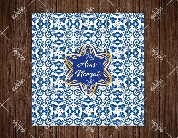 Mavi Desenli Dans Pisti Kaplaması