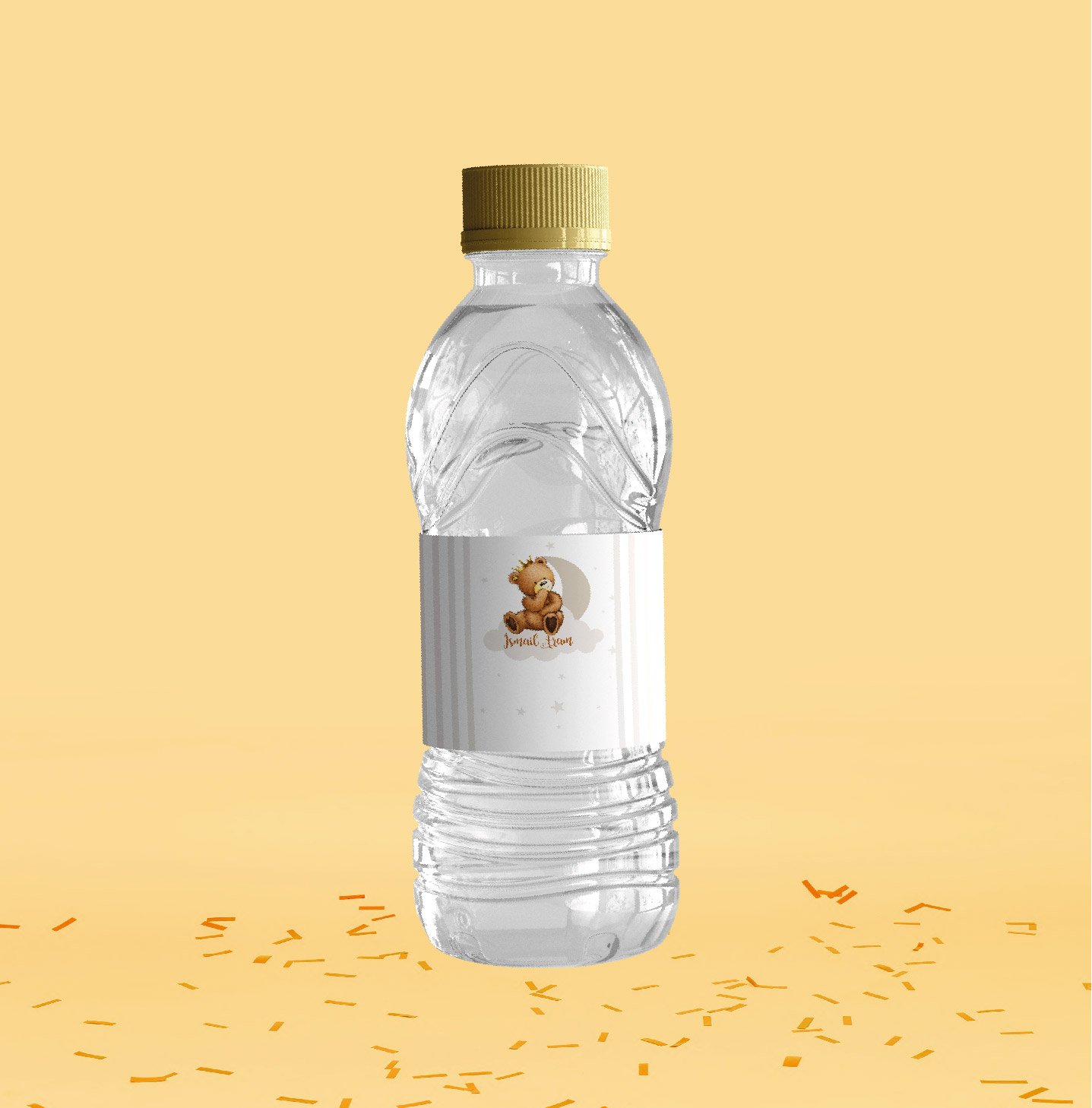 Ayıcık Temalı Su Şişesi Etiketi