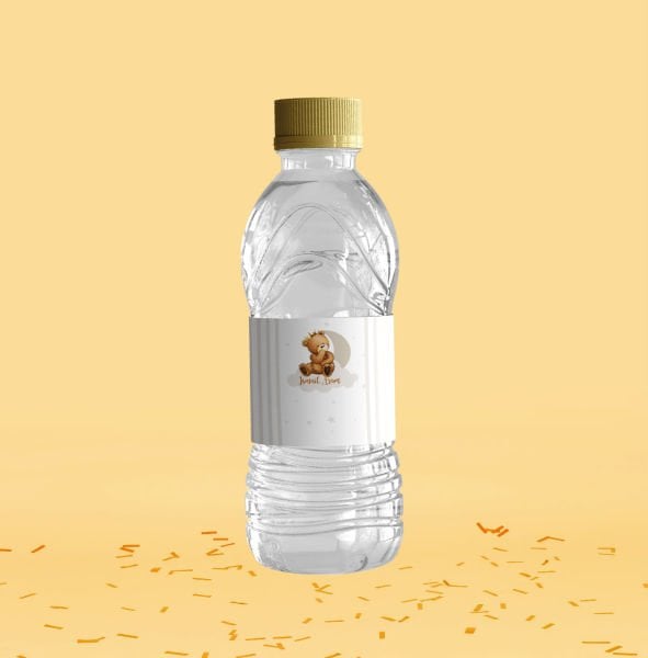 Ayıcık Temalı Su Şişesi Etiketi