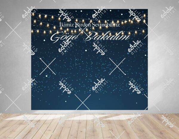 Gece Temalı Doğum Günü Afişi