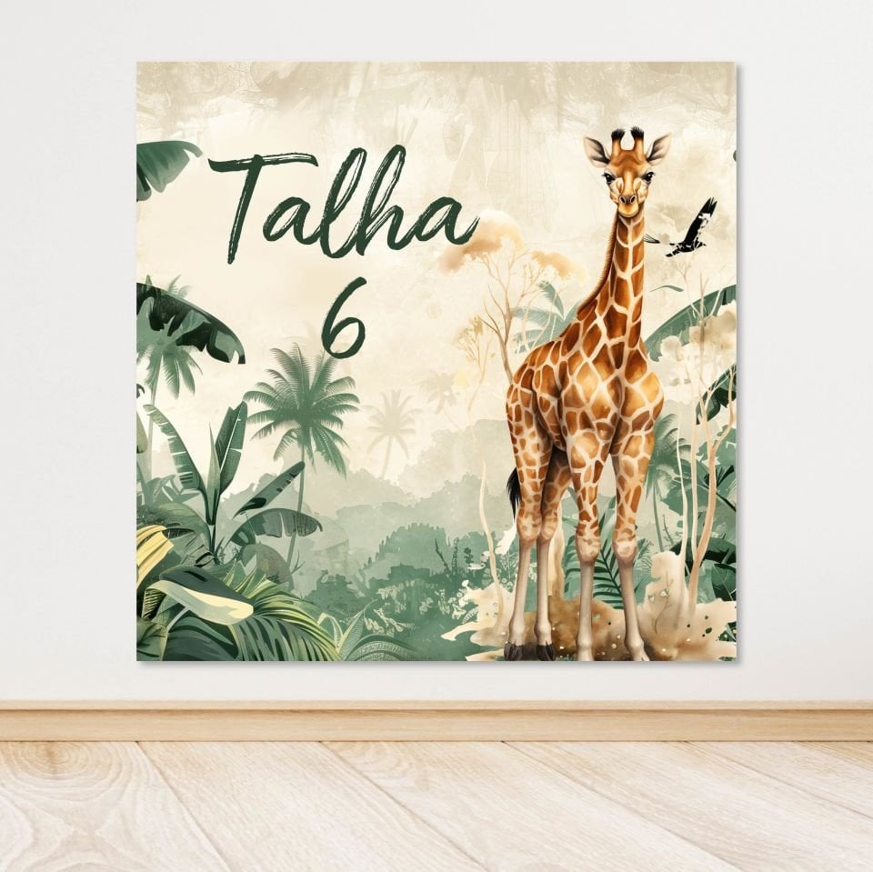 Safari Temalı Doğum Günü Afişi