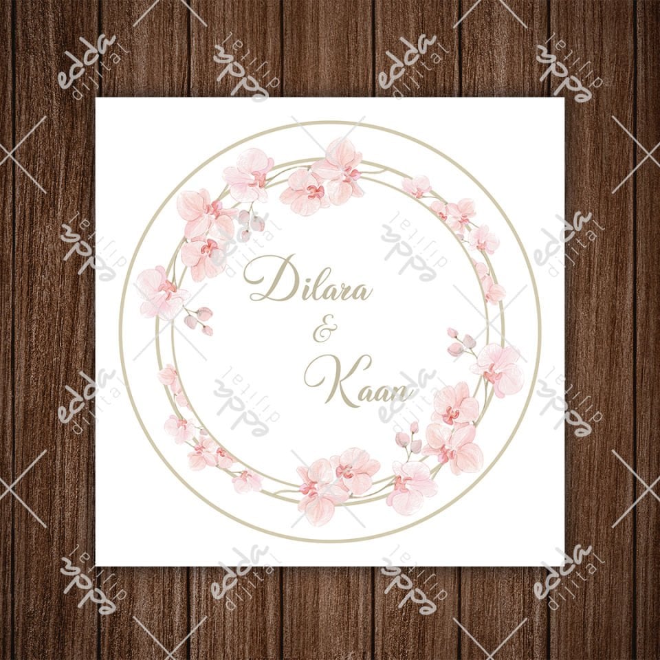 Orkide Desenli Dans Pisti Kaplaması