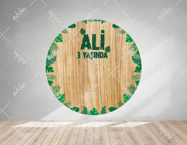 Safari Temalı Doğum Günü Afişi