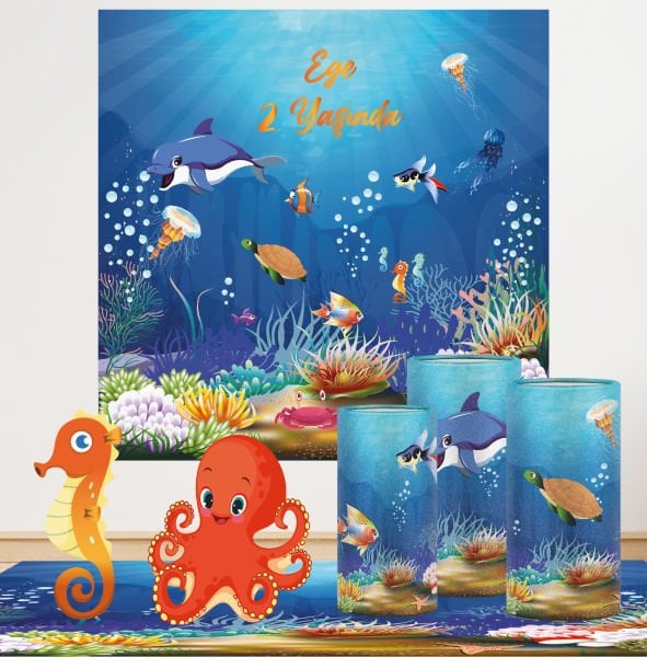 Mavi Deniz Altı Konseptli Efsane 1 Paket