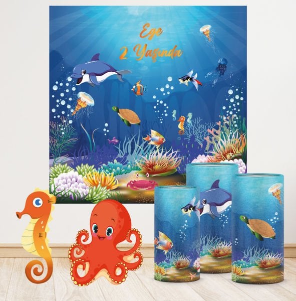 Mavi Deniz Altı Konseptli Efsane 2 Paket