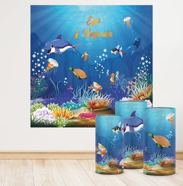 Mavi Deniz Altı Konseptli Efsane 4 Paket