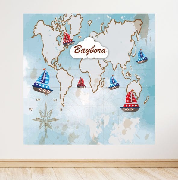 Denizci Konseptli Doğum Günü Afişi