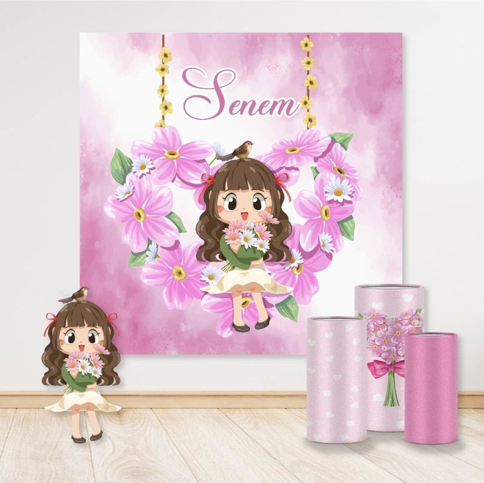 Çiçekli Kız Konseptli Mega 2 Paket