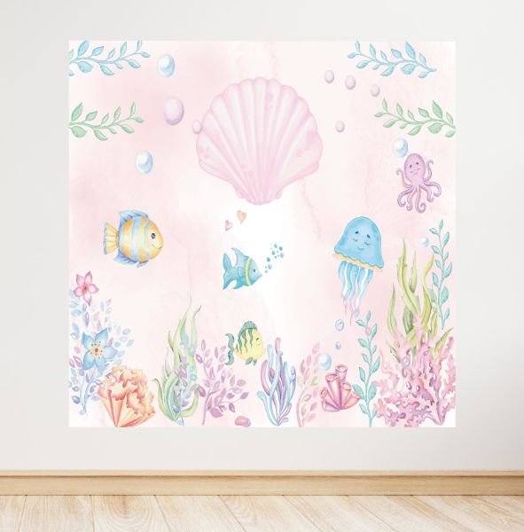 Sevimli Denizaltı Doğum Günü Afişi