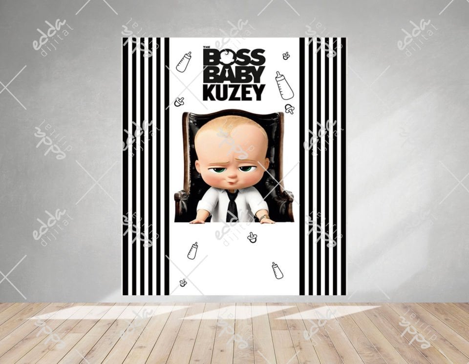 Baby Boss Temalı Doğum Günü Afişi