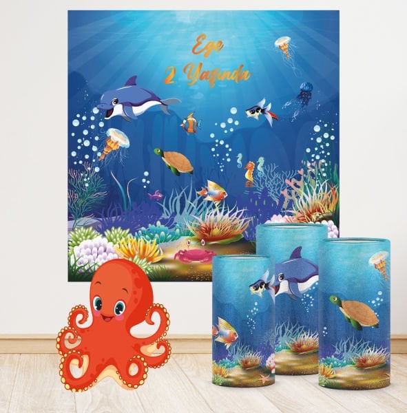 Mavi Deniz Altı Konseptli Mega 2 Paket