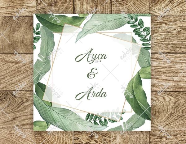 Yeşil Yapraklar Desenli Dans Pisti Kaplaması