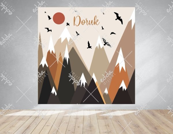 Karlı Dağ Temalı Doğum Günü Af