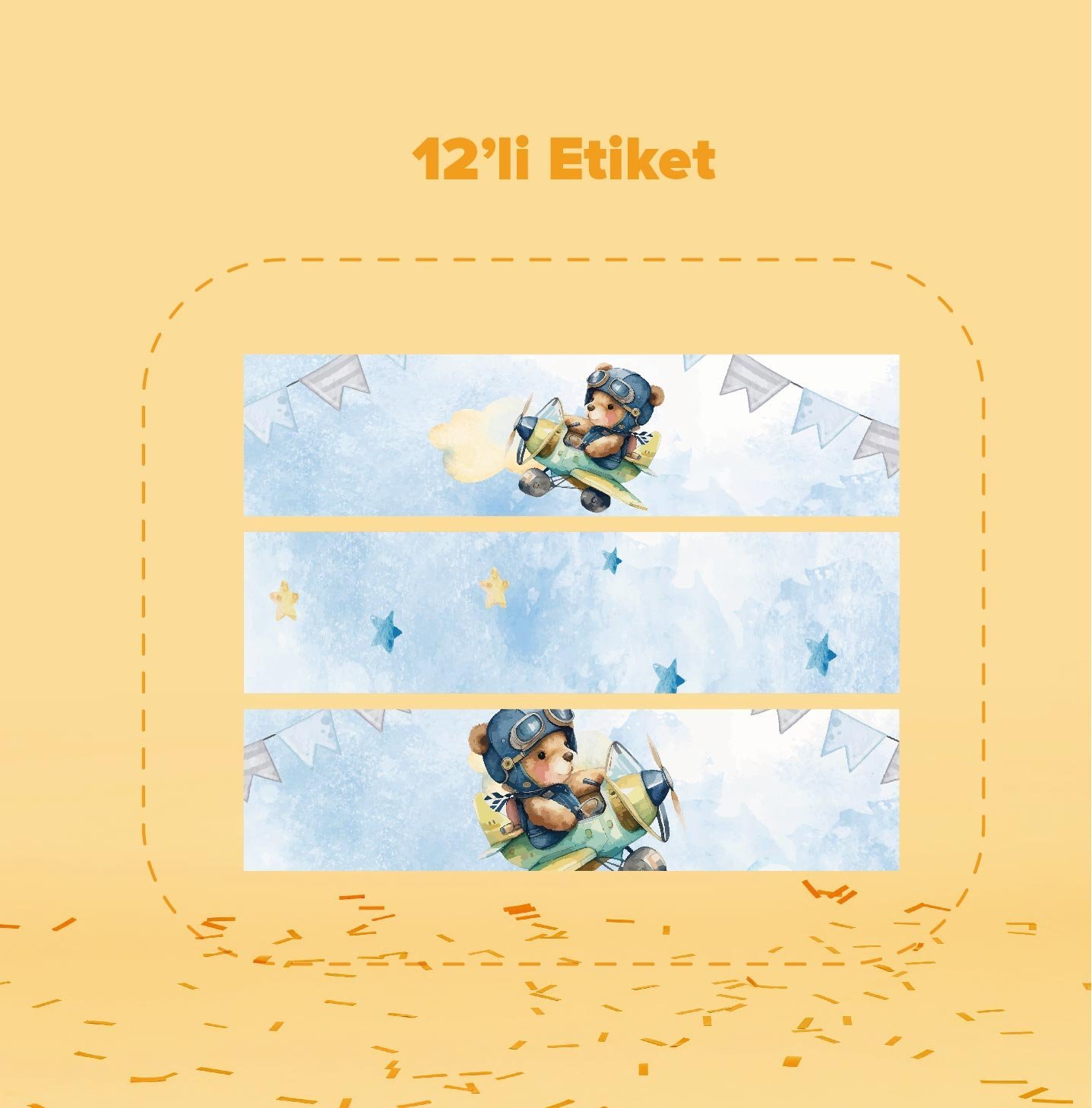 Pilot Ayııck Temalı Su Şişesi Etiketi