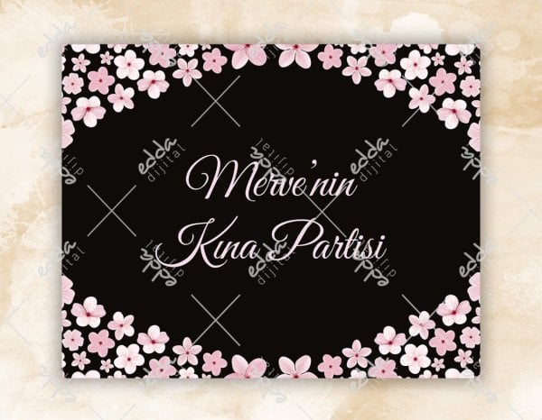 Çiçekli Kına Pisti Kaplaması