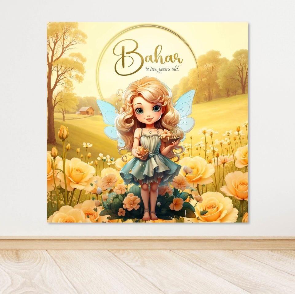 Peri Temalı Doğum Günü Afişi