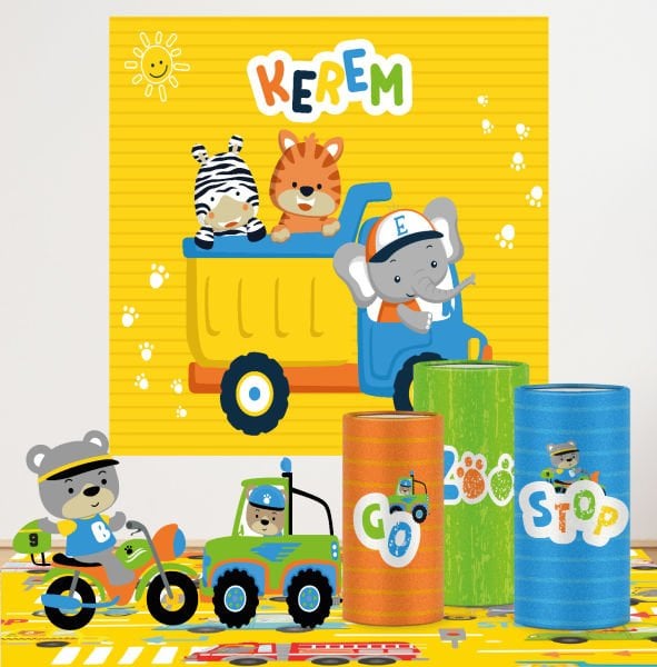 Cute Cars Teması Mega 3 Paket