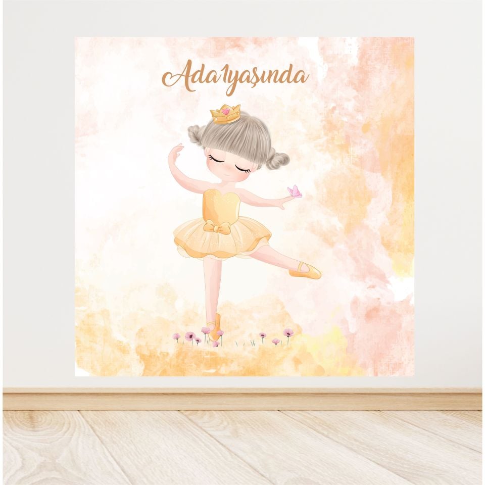 Balerin Temalı Doğum Günü Afiş