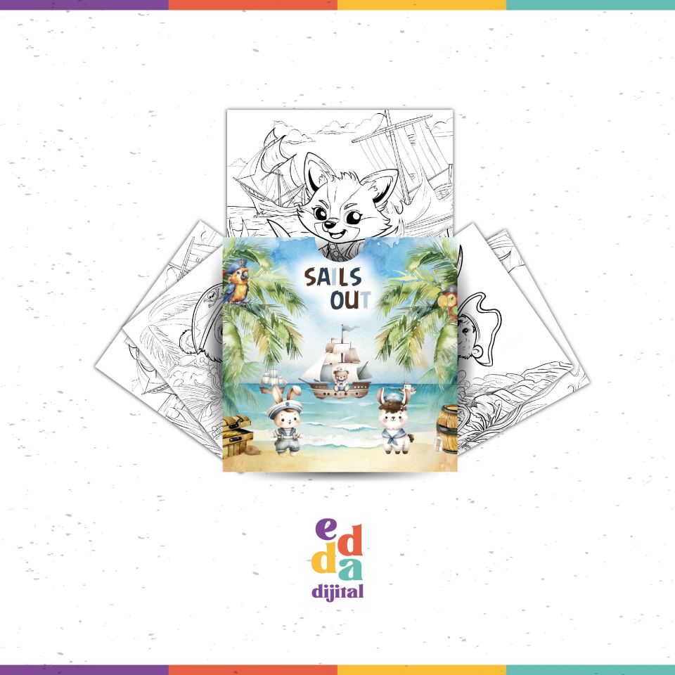 Sevimli Hayvanlar Temalı Boyama Kartları