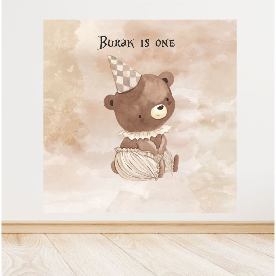 Ayıcık Temalı Doğum Günü Afiş