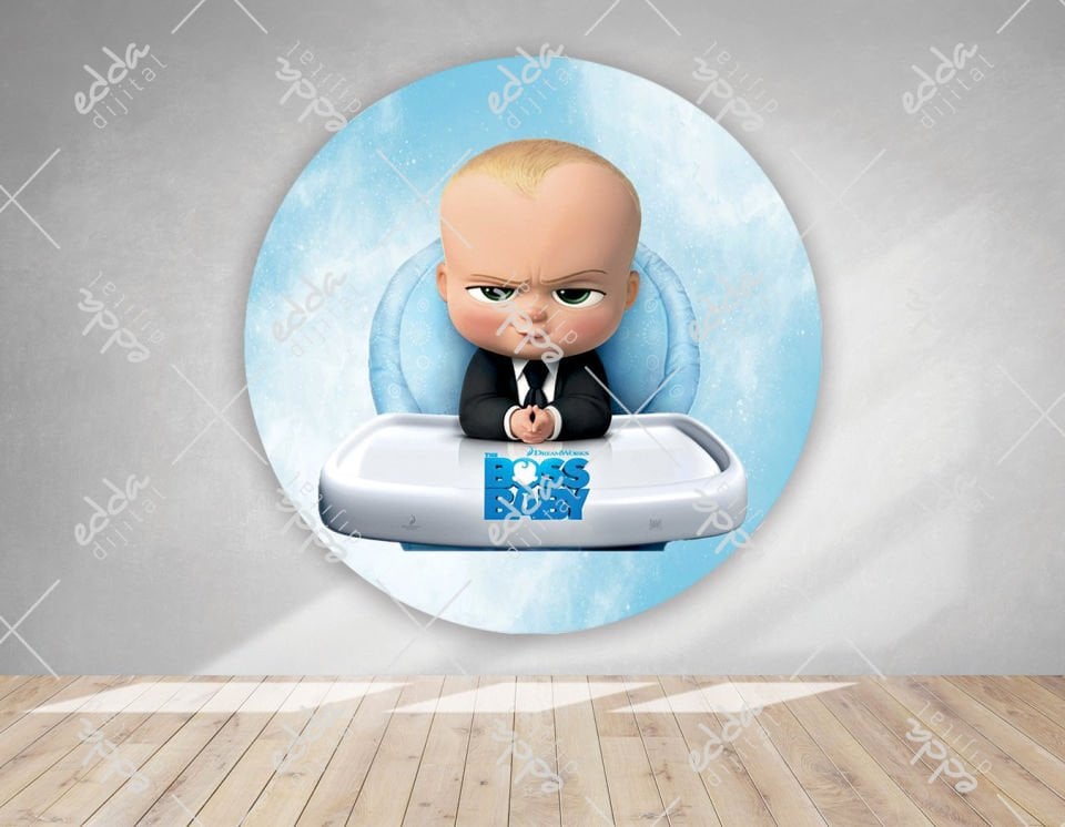 Baby Boss Temalı Doğum Günü Afişi
