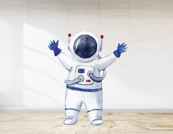 Astronot Temalı Ayaklı Pano