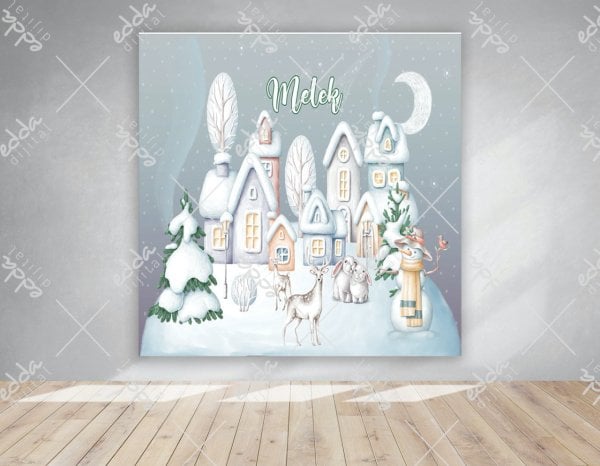 Yılbaşı Kış Temalı Afiş