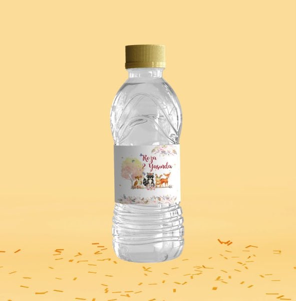 Woodland Temalı Su Şişesi Etiketi