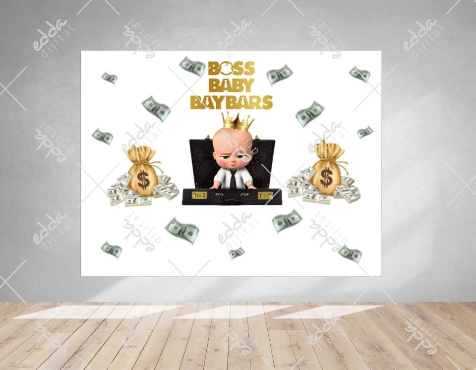 Baby Boss Temalı Doğum Günü Afişi