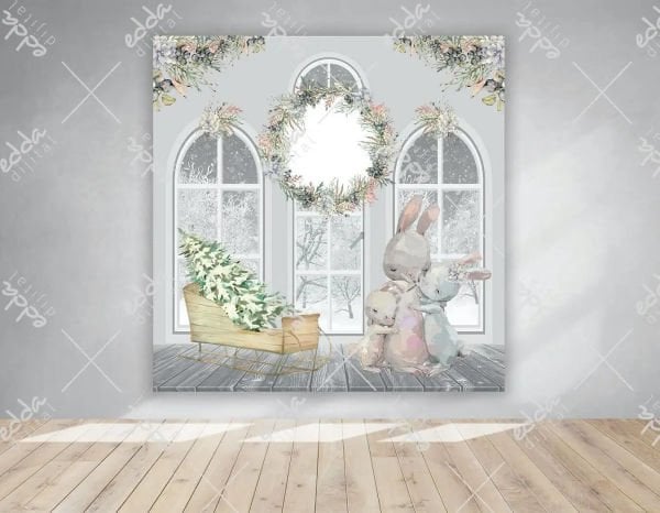 Tavşanlı Kış Temalı Doğum Günü Afişi