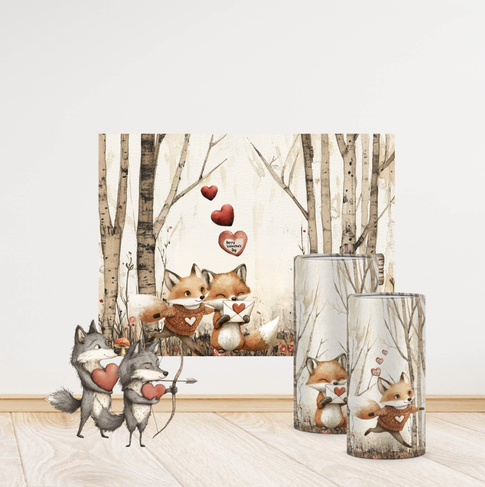 Sevimli Tilki Konseptli Mini 2 Paket