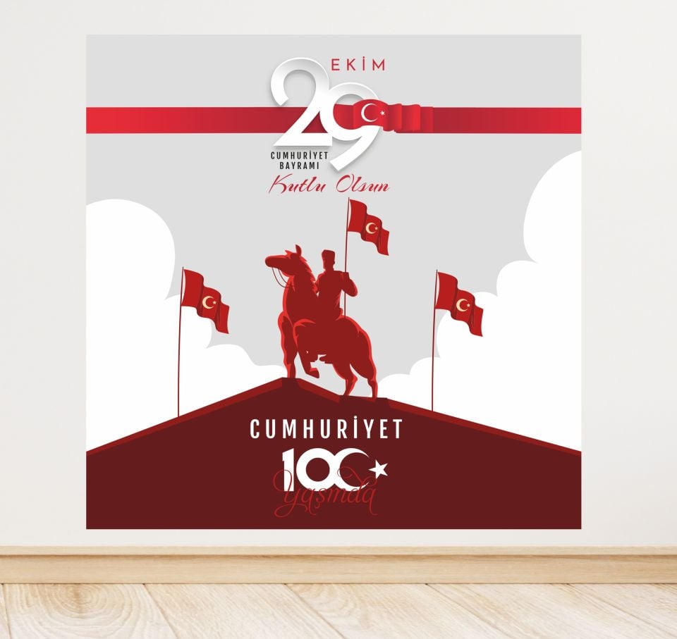 29 Ekim Cumhuriyet Bayramı Temalı Afişi