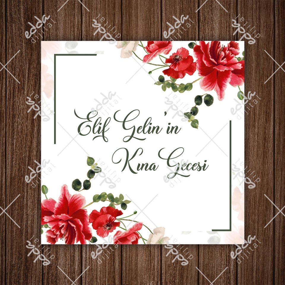 Kırmızı Çiçek Desenli Dans Pisti Kaplaması