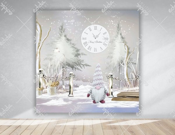 Kış Temalı Doğum Günü Afişi