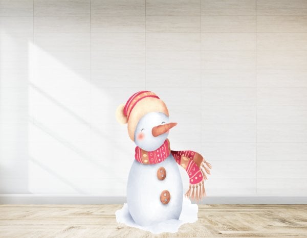 Kış Konsepti Kardam Adam Ayaklı Pano