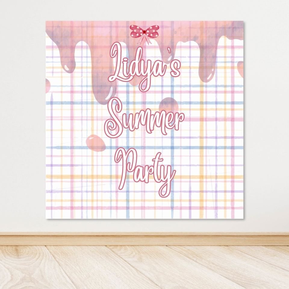 Yaz Temalı Doğum Günü Afişi