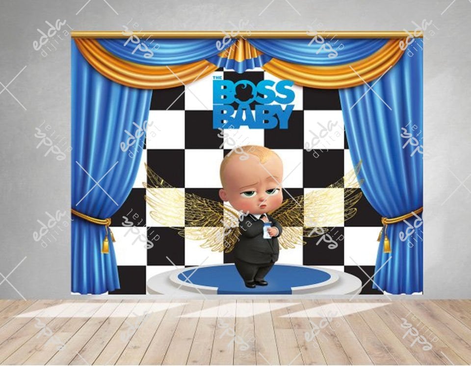 Baby Boss Temalı Doğum Günü Afişi