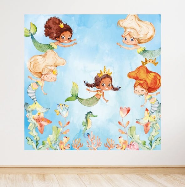 Deniz Kızı Konseptli Doğum Günü Afişi