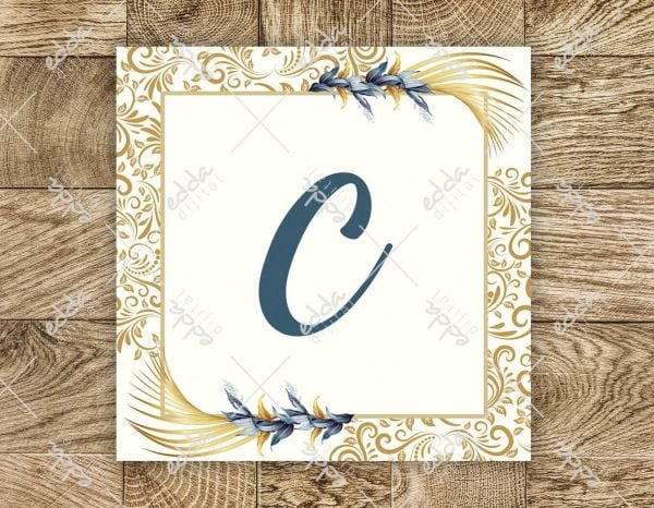 Mavi Çiçek Desenli Kına Pisti Kaplaması