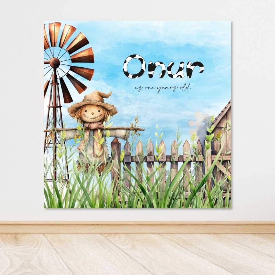 Çiftlik Temalı Doğum Günü Afişi