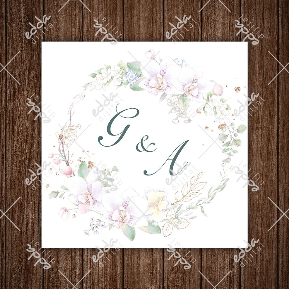 Orkide Desenli Dans Pisti Kaplaması