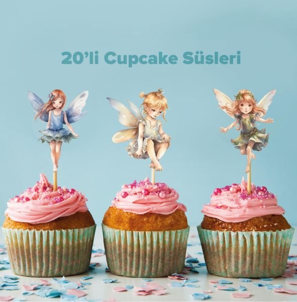 Su Perisi konseptli cupcake süsü