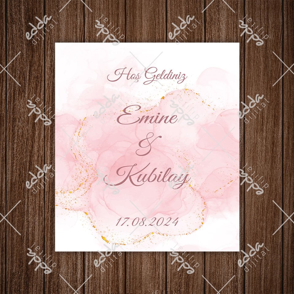 Pembe Gold Desenli Dans Pisti Kaplaması