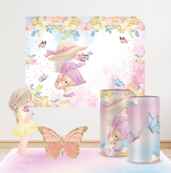 Çiçekli Kız Konseptli Mini 1 Paket