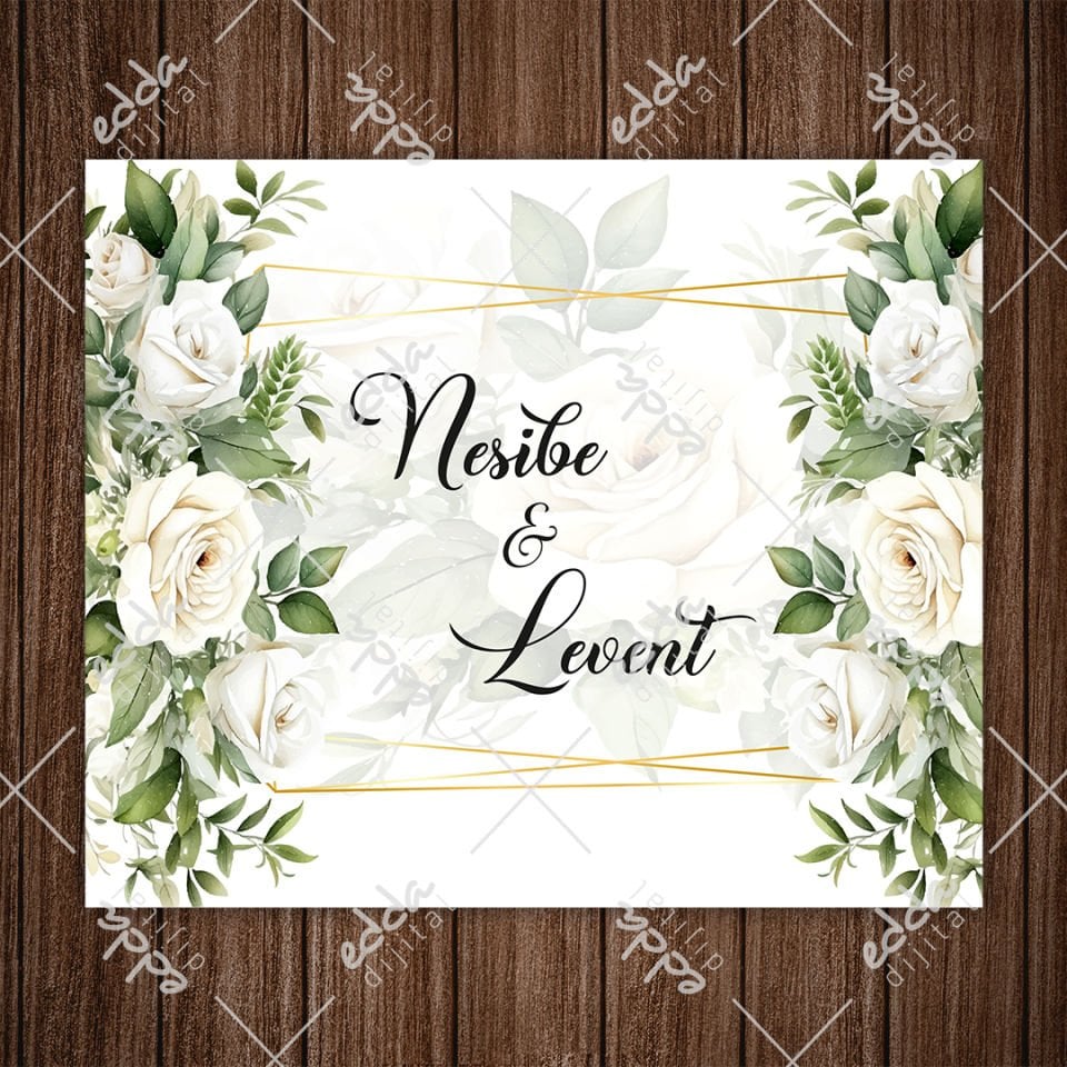 Beyaz Gül Desenli Dans Pisti Kaplaması