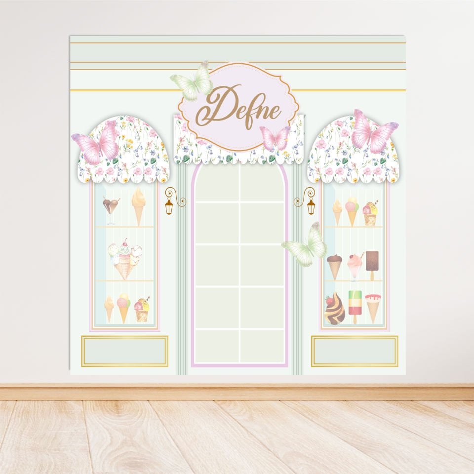 Kelebek Temalı Doğum Günü Afiş