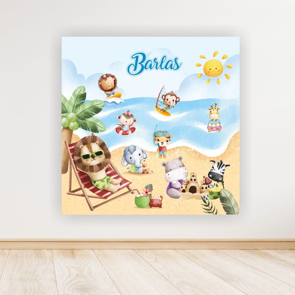 Safari Temalı Doğum Günü Afişi