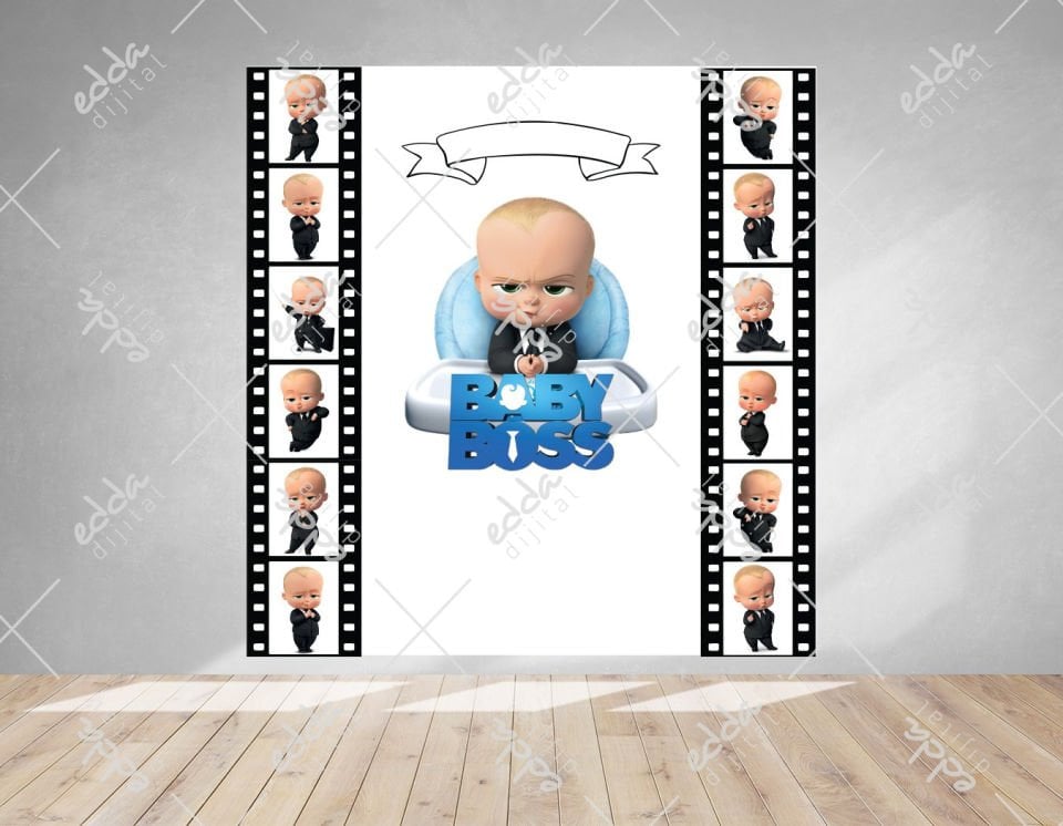 Baby Boss Temalı Doğum Günü Afişi
