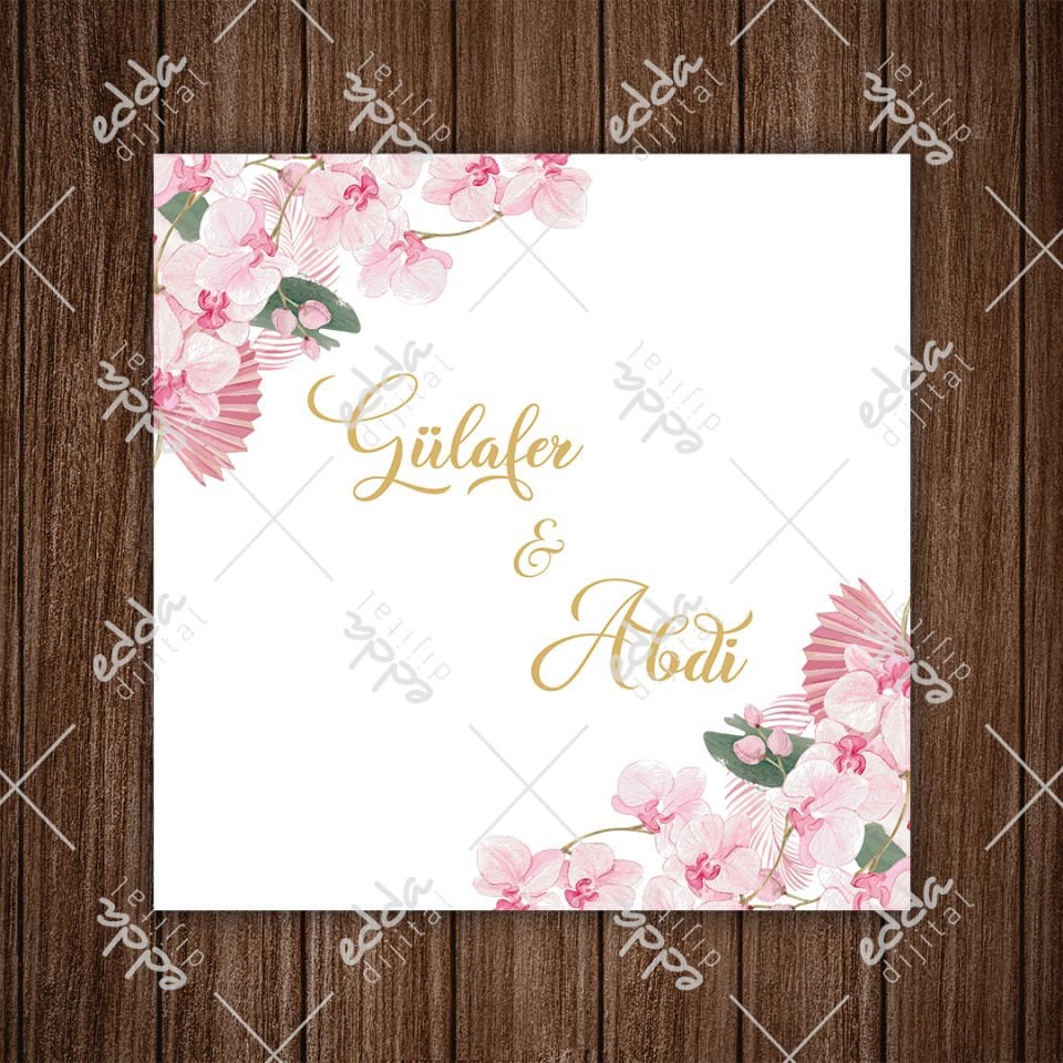 Orkide Desenli Dans Pisti Kaplaması