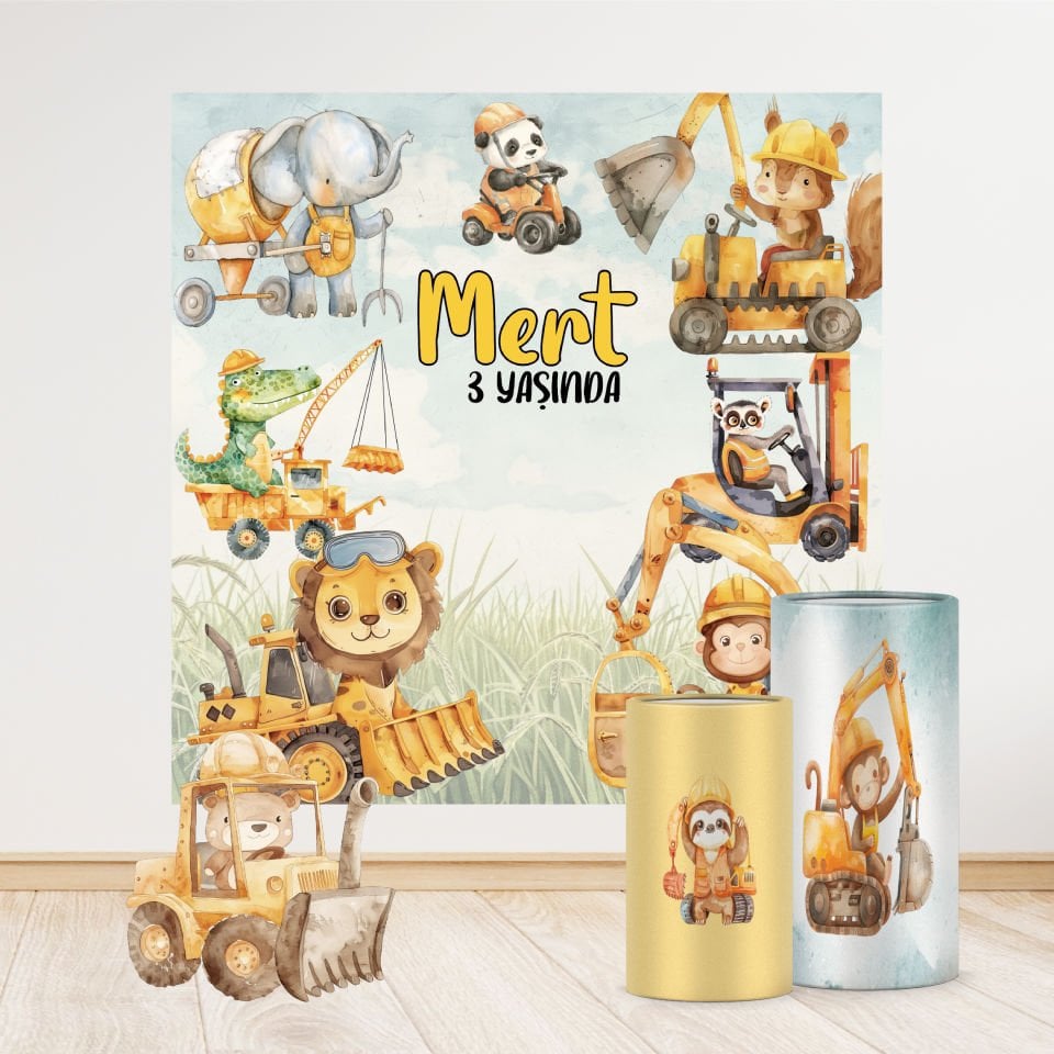 İnşaat Konseptli Mini 3 Paket